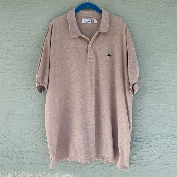 Lacoste Men's Classic Fit Polo Shirt Beige 4XL Short Sleeve Casual - Picture 1 of 10